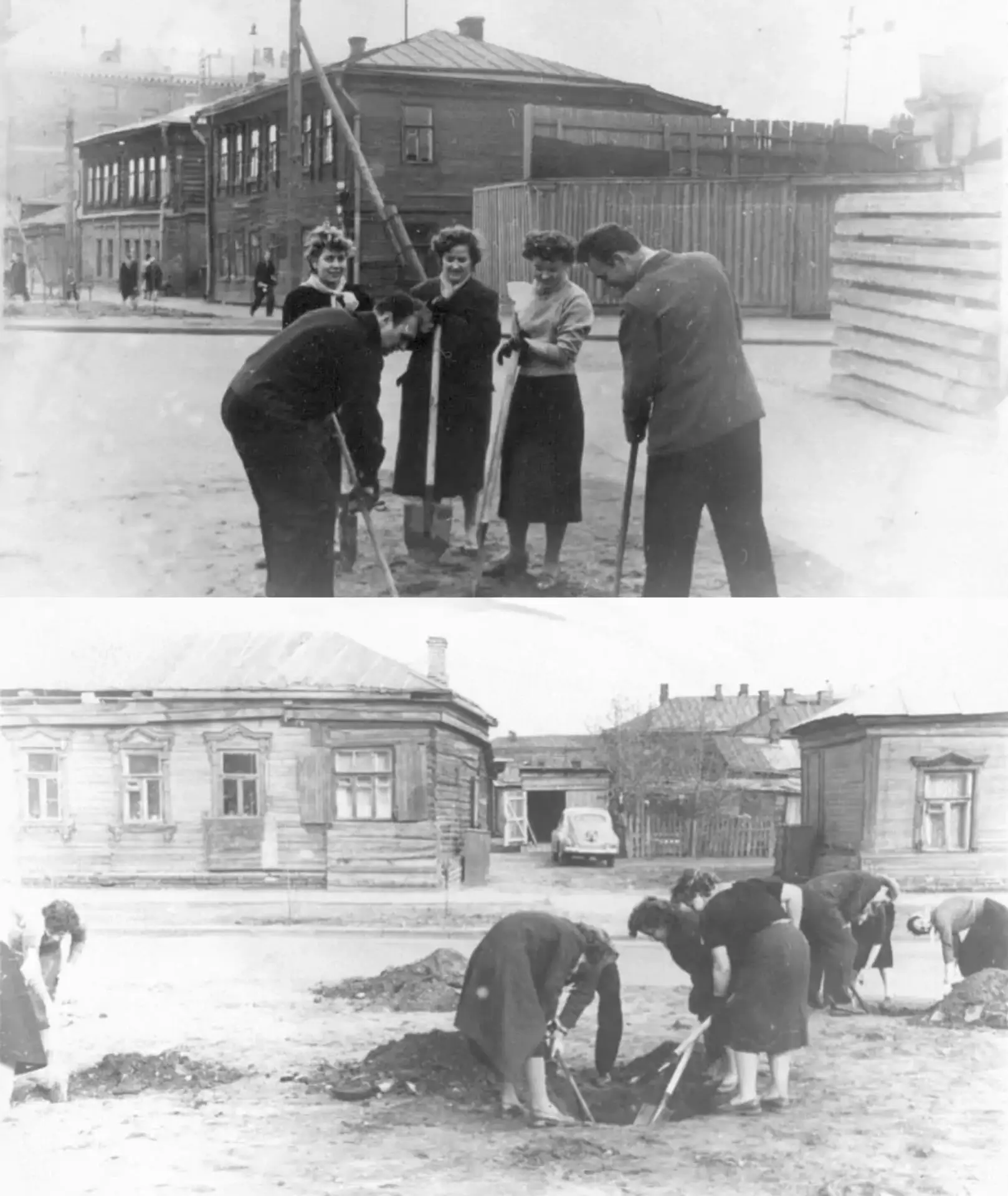 Марьина роща. Апрель 1959. Точка съемки - в настоящее время у перекрестка Старомарьинск...