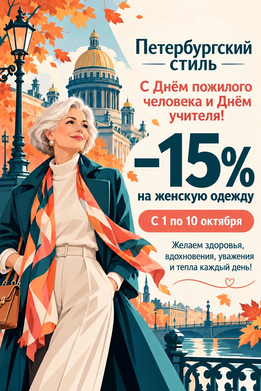 🍂 Праздничная скидка в магазине «Петербургский стиль»!