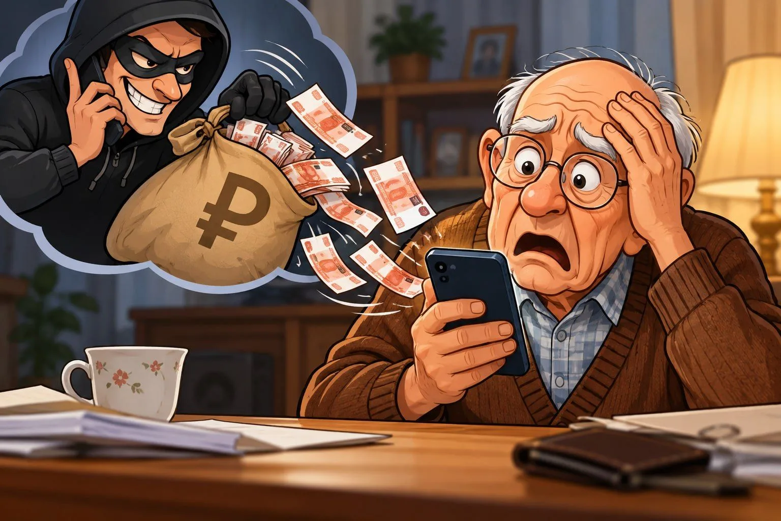 🤑Более 27 млн рублей украли мошенники у 85-летнего пенсионера. Его заставили продать и...