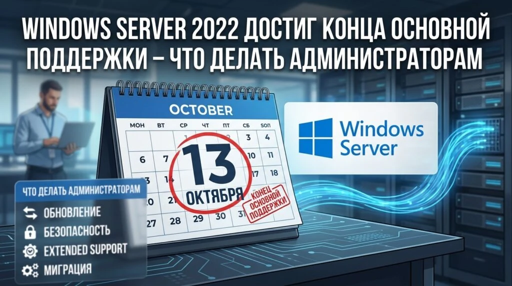 🪟 Windows Server 2022 достиг конца основной поддержки: что делать администраторам