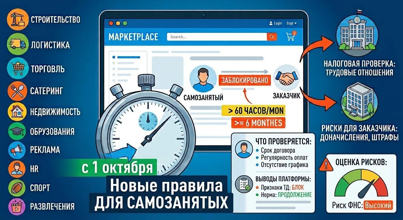 ❗️С 1 октября маркетплейсы, агрегаторы и сервисы подработки начинали отслеживать самоза...
