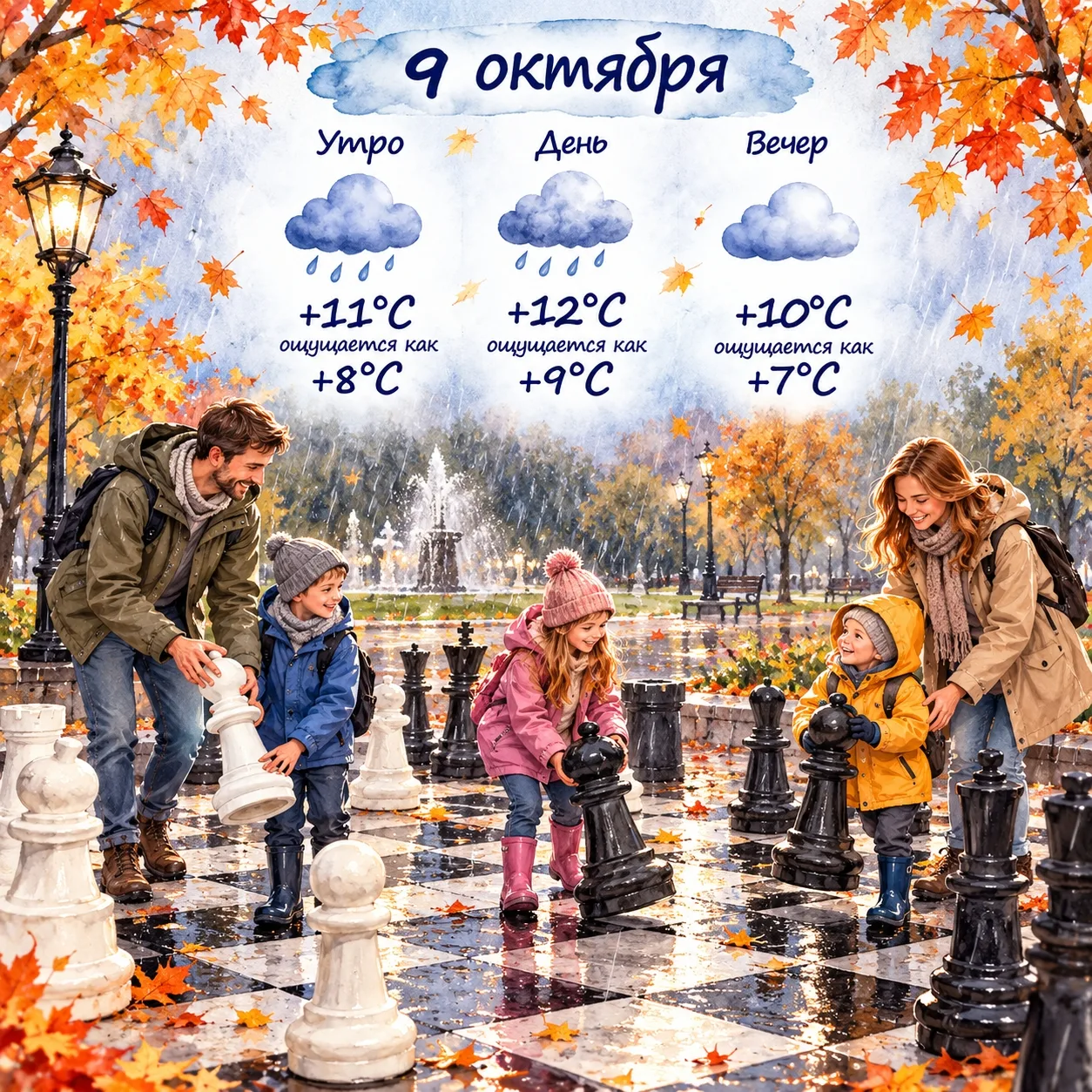 🌿 Как одеть ребёнка завтра, 9 октября?