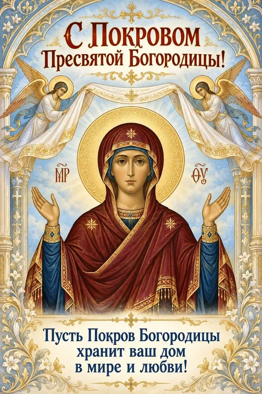 ✨️Дорогие отцы, братья и сестры поздравляем с большим и светлым Праздником Покрова Прес...