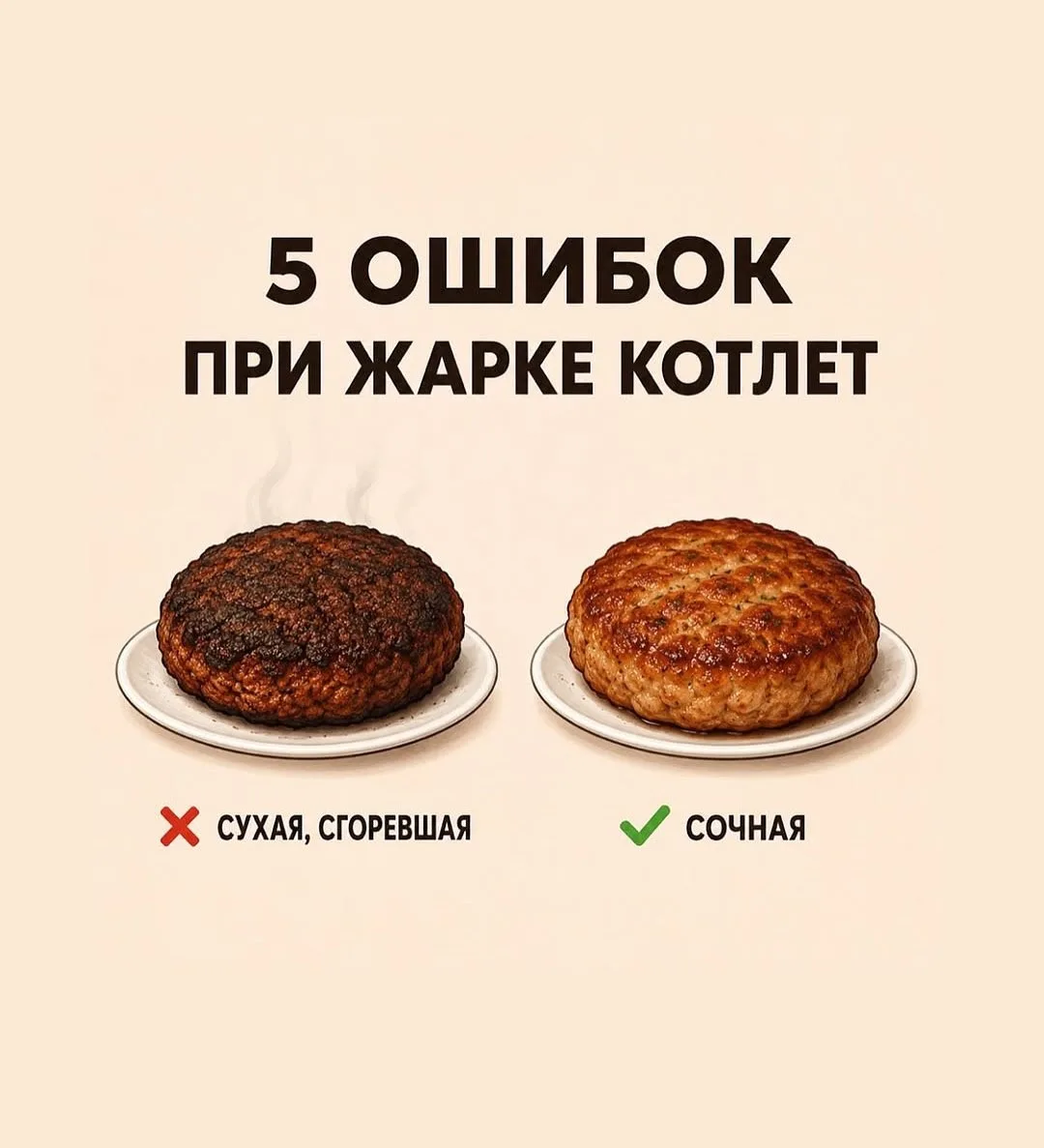Как готовить идеальные котлеты? 🤌🏻