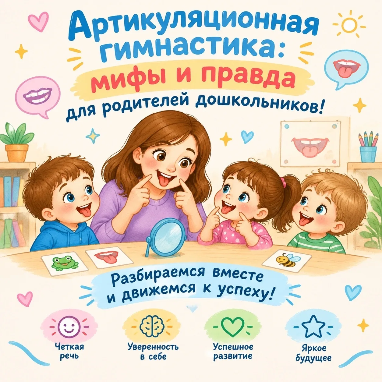 📣Мифы об артикуляционной гимнастике, которые мешают вашему ребенку говорить чисто! 🗣️