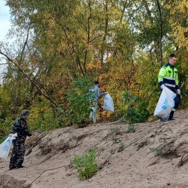 В Вольском районе прошла акция «Чистая Волга+». Добровольцы убрали мусор с берегов Волг...