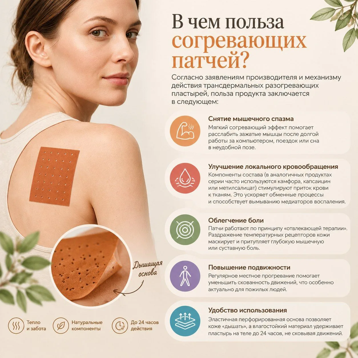 В чем польза согревающих патчей?