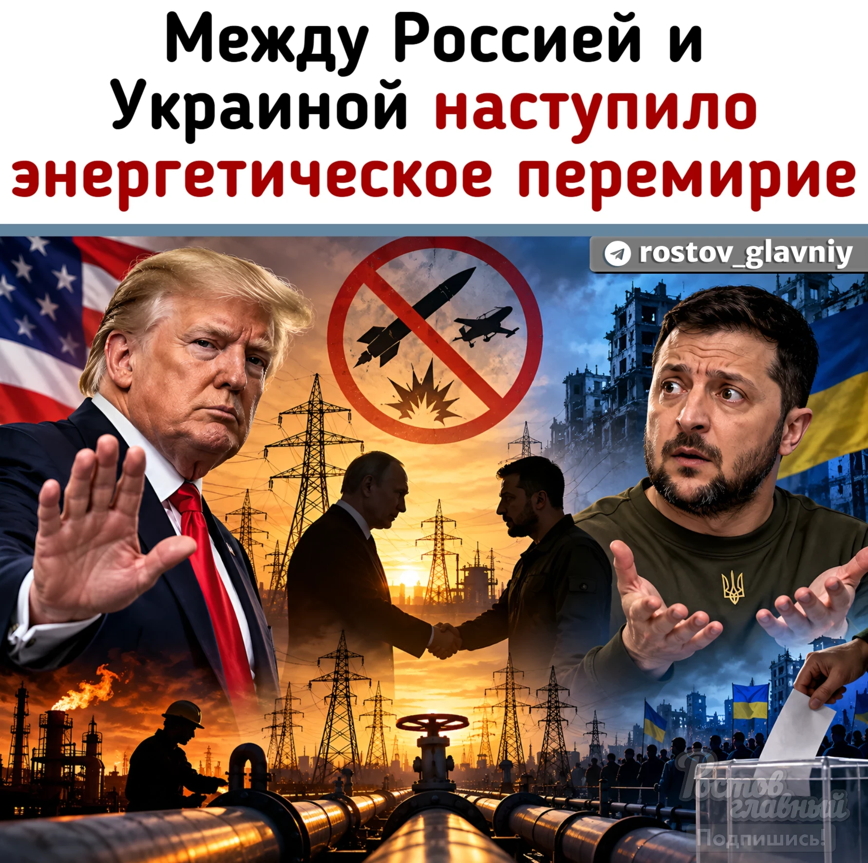 Трамп объявил об энергетическом перемирии, Зеленский о нём не знал
