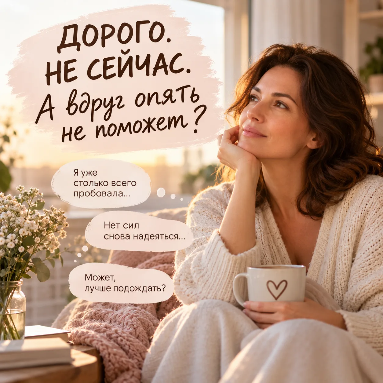 «ДОРОГО. НЕ СЕЙЧАС. А ВДРУГ ОПЯТЬ НЕ ПОМОЖЕТ?»