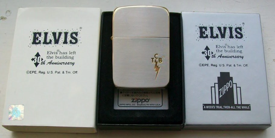 Zippo 1941 Replica "Elvis Has Left the Building, TCB", японский выпуск.