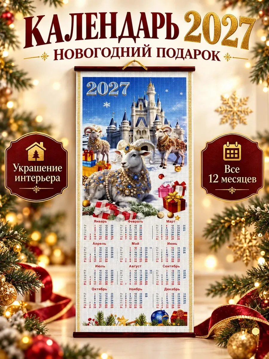 ♡ Бамбуковый настенный календарь ♡