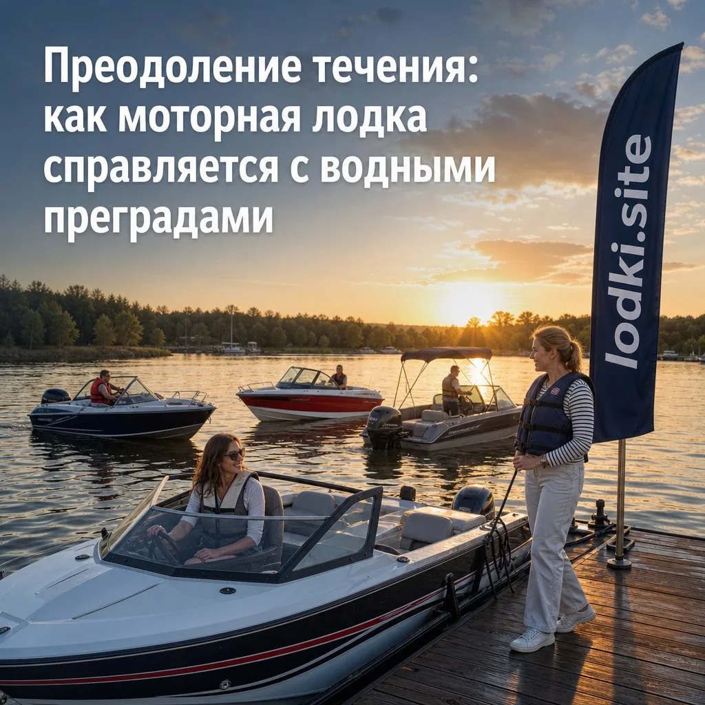 Преодоление течения: как моторная лодка справляется с водными преградами