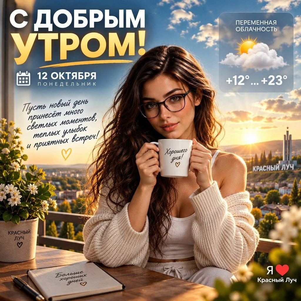 С добрым утром! На календаре 12 октября, понедельник.