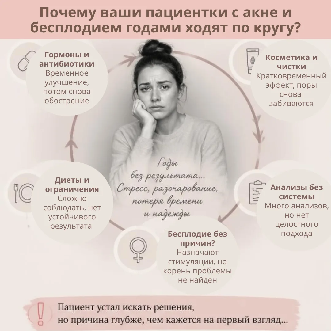 📣 Акне, не поддающееся лечению? Гирсутизм, который возвращается после отмены КОК?   Бе...