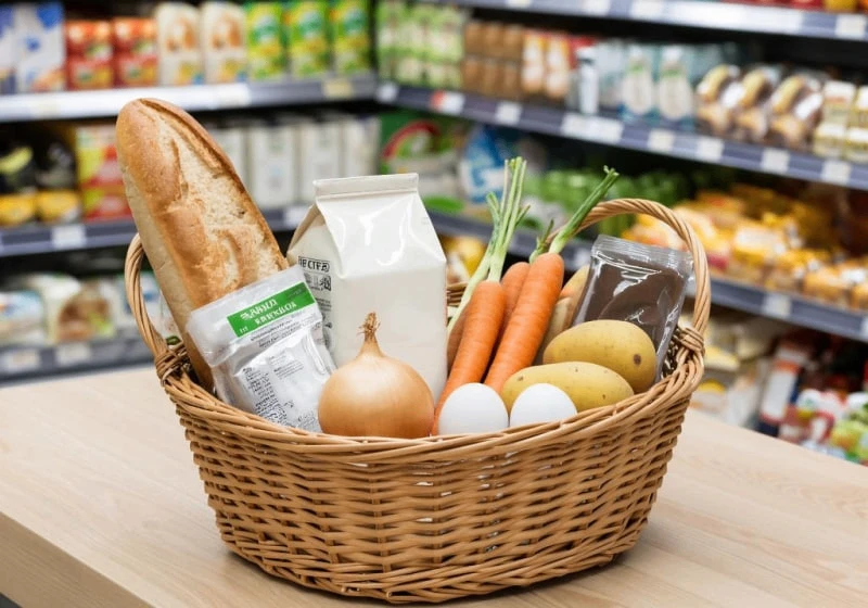 Продуктовая корзина немного подешевела
