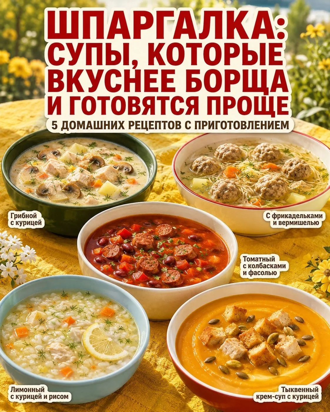 СУПЫ, КОТОРЫЕ ВКУСНЕЕ БОРЩА И ГОТОВЯТСЯ ПРОЩЕ 🍲