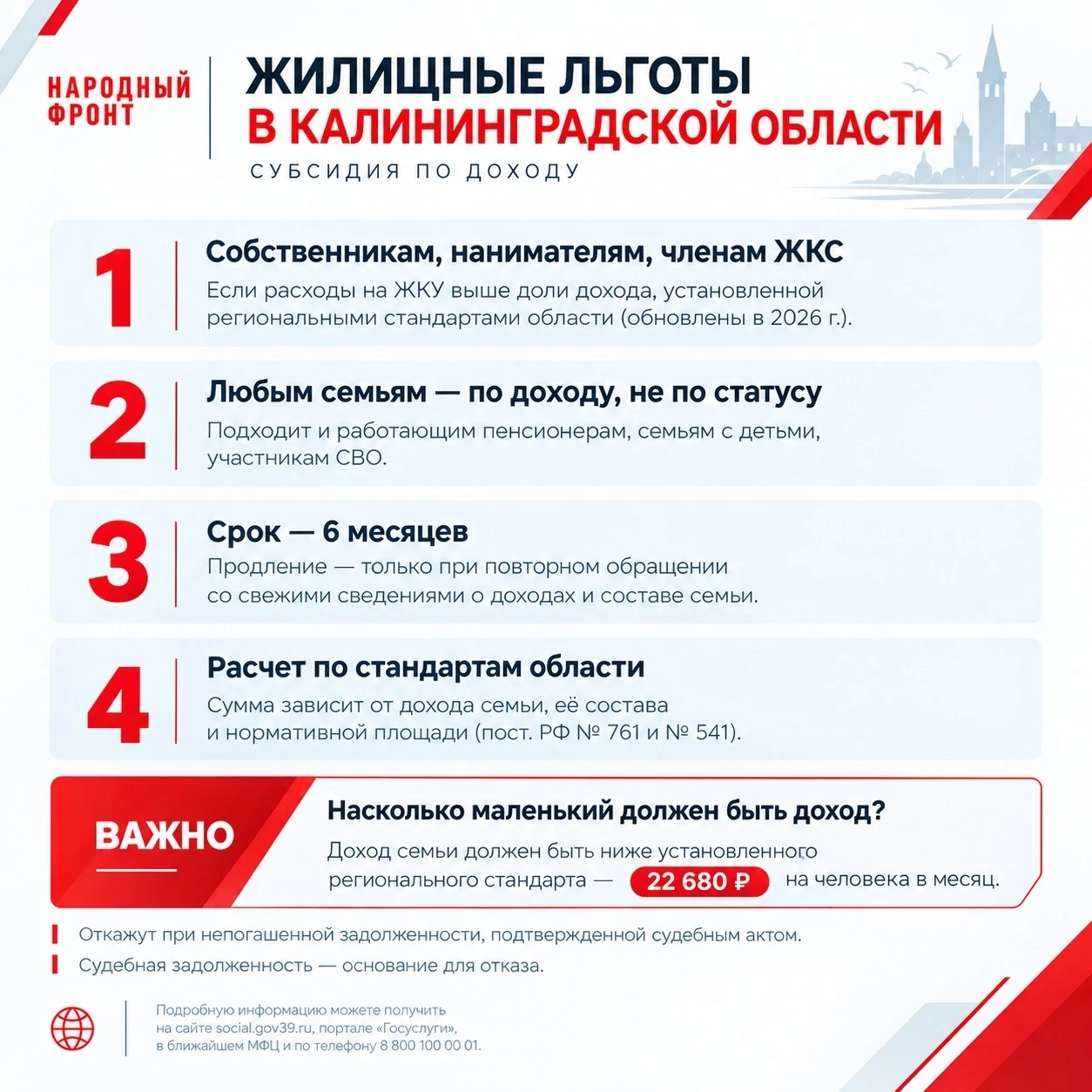 Жители Калининградской области могут платить за квартиру меньше...