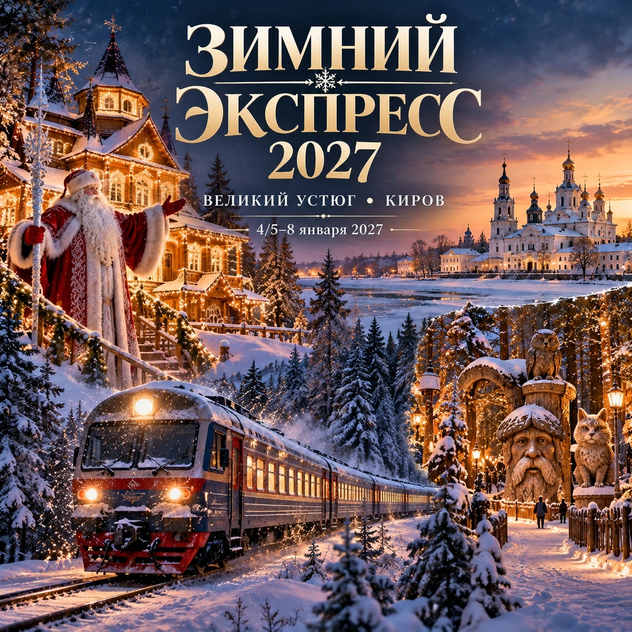 🚂 «ЗИМНИЙ ЭКСПРЕСС 2027»: ВЕЛИКИЙ УСТЮГ И КИРОВ