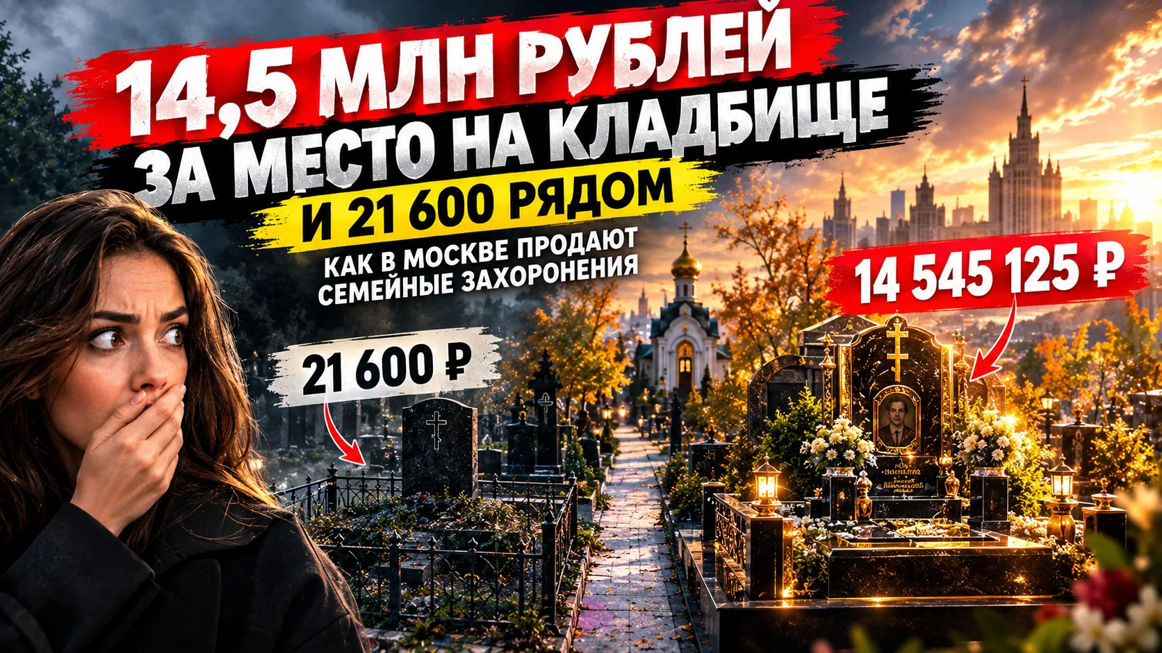От 81 тысячи до 14,5 млн: в Москве проходят торги местами на кладбищах