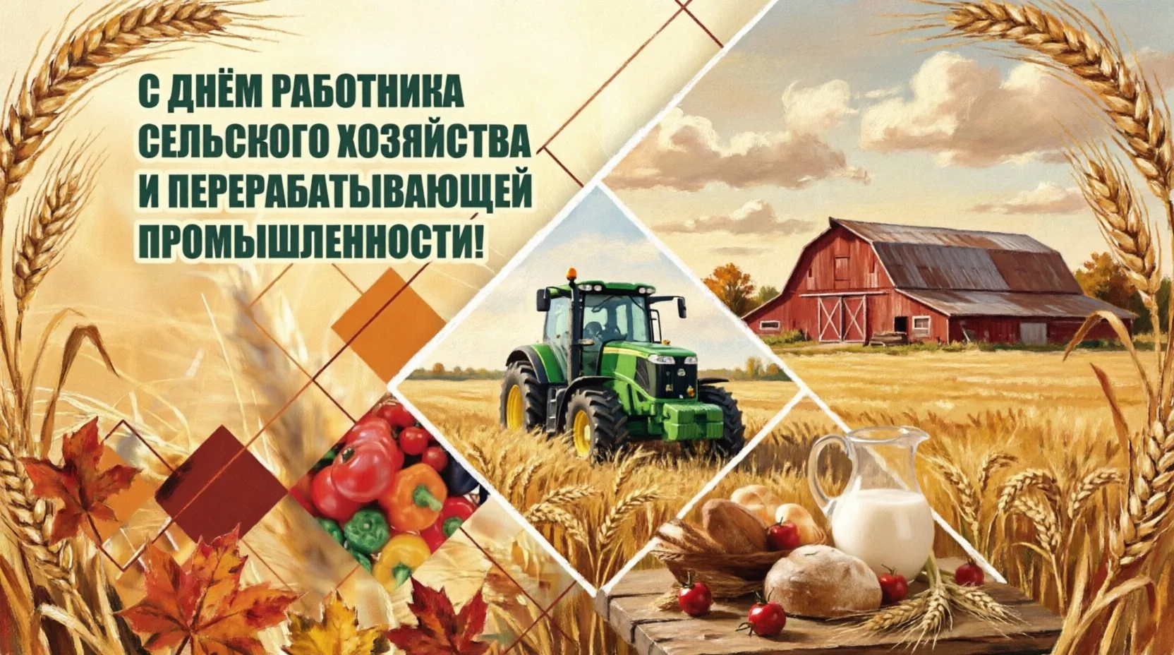 🌾🚜 11 октября — День работника сельского хозяйства и перерабатывающей промышленности!