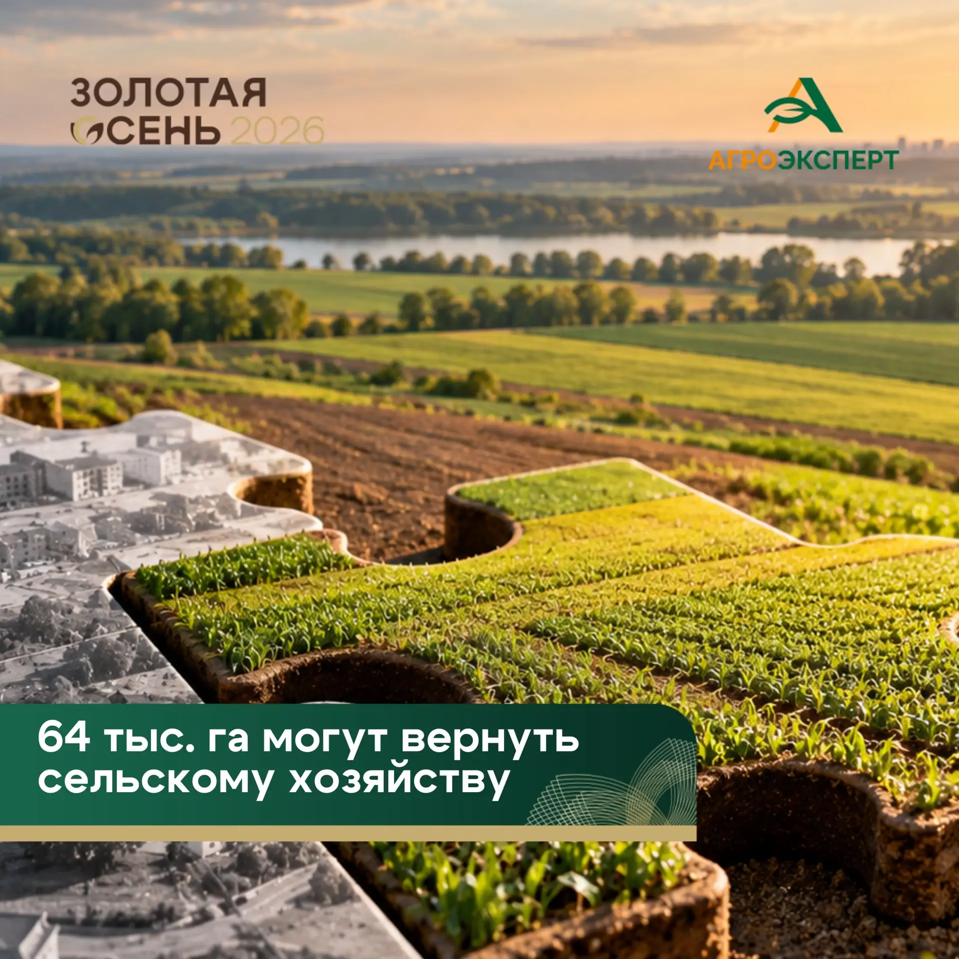 🌱64 тыс. «городских» гектаров вернут сельхозпроизводству