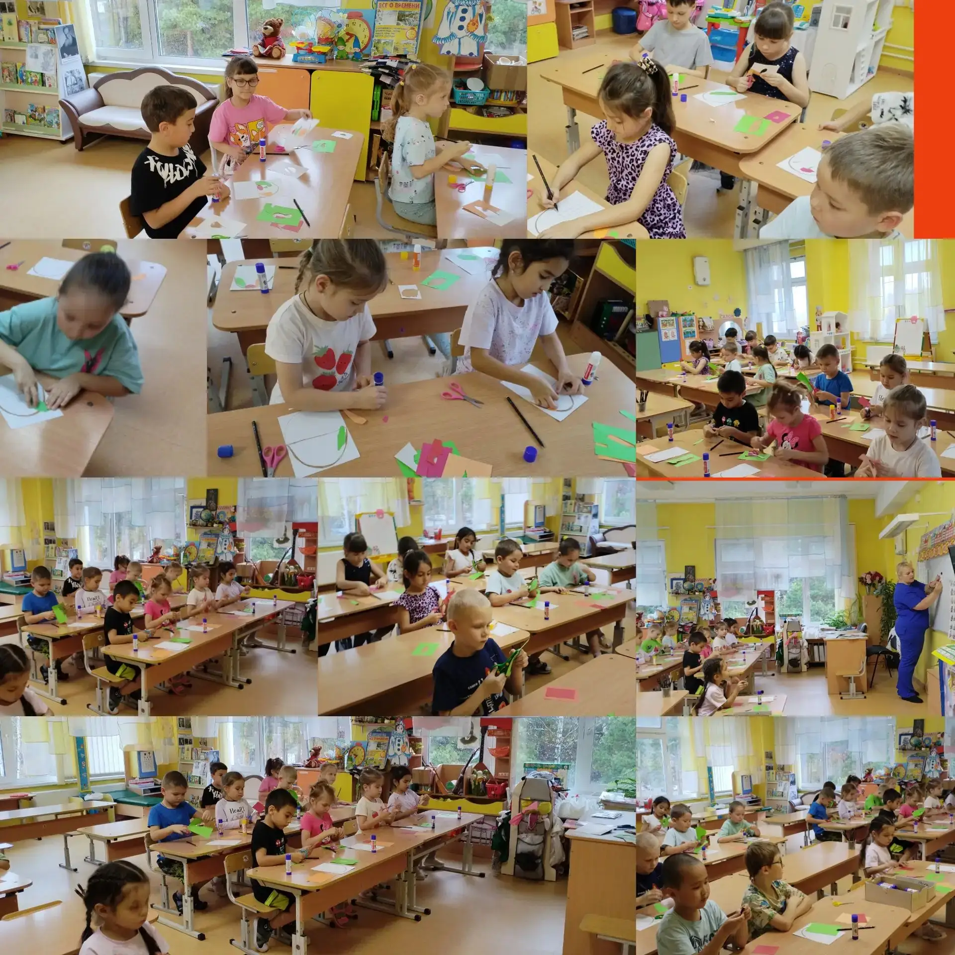 Сегодня в 13 группе прошло занятие по  аппликации на тему "Осенняя корзинка".