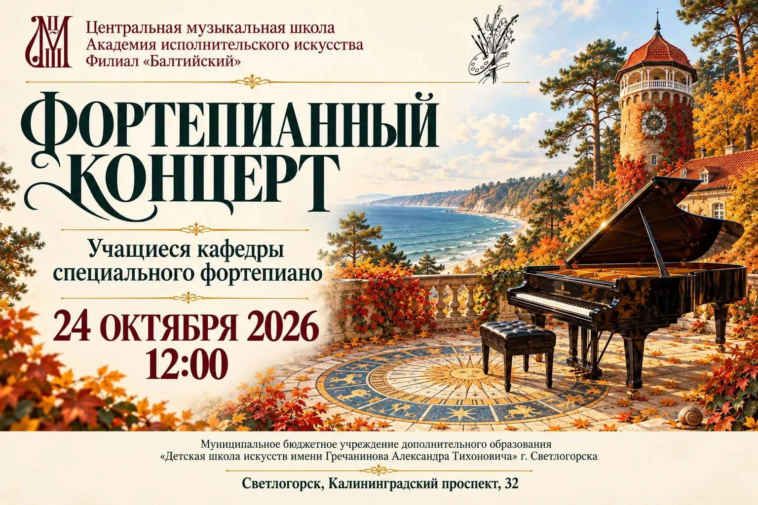 🎹 Приглашаем на фортепианный концерт