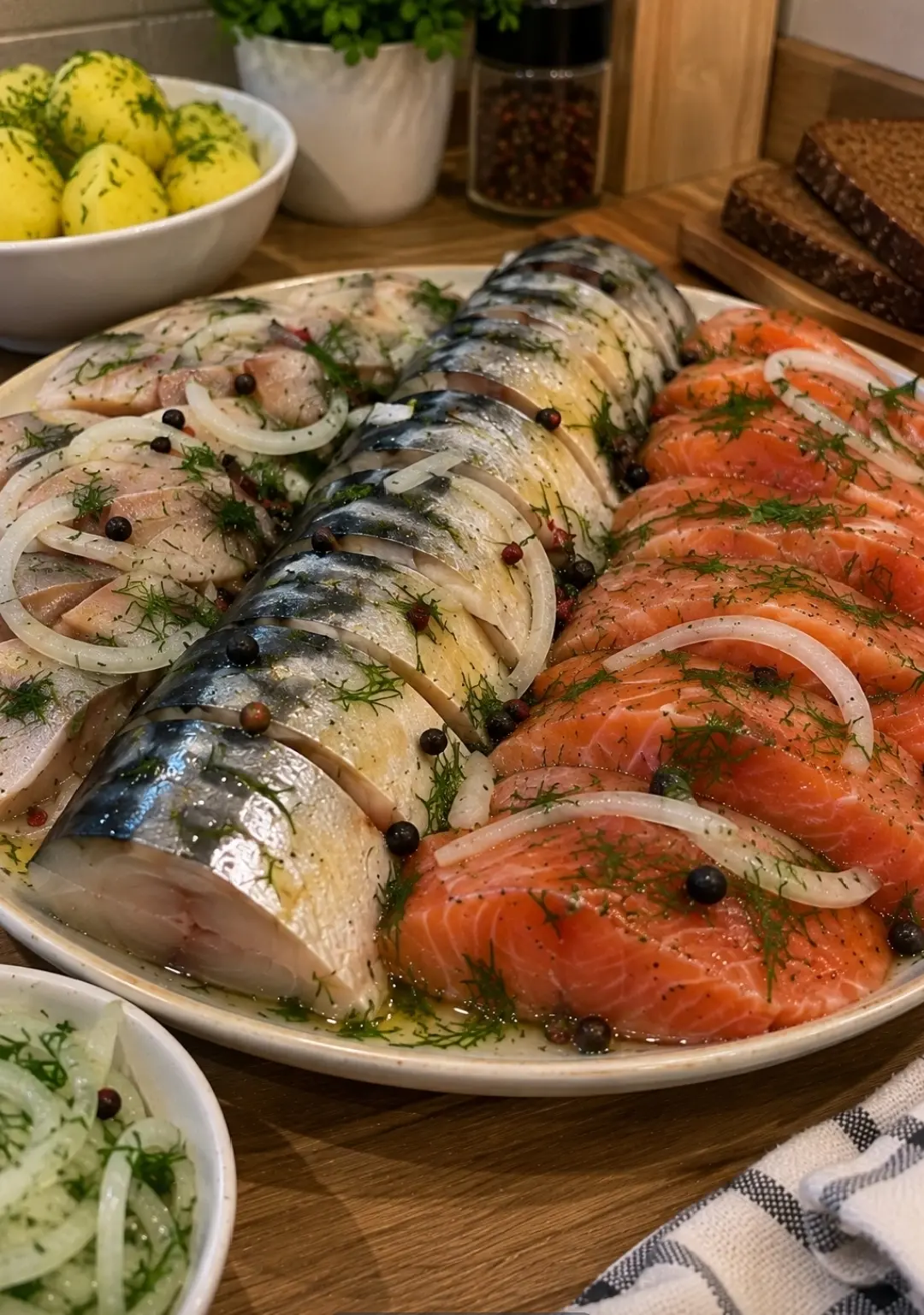 🐟❤ МАЛОСОЛЬНАЯ ГОРБУША, СКУМБРИЯ И СЕЛЁДОЧКА — НЕЖНАЯ, АРОМАТНАЯ, ПО-ДОМАШНЕМУ ВКУСНАЯ...