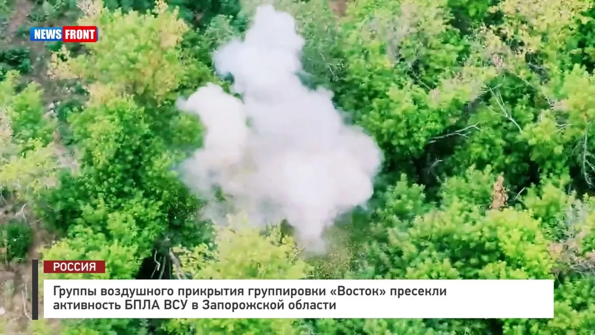Группы воздушного прикрытия группировки «Восток» пресекли активность БПЛА ВСУ в Запорож...