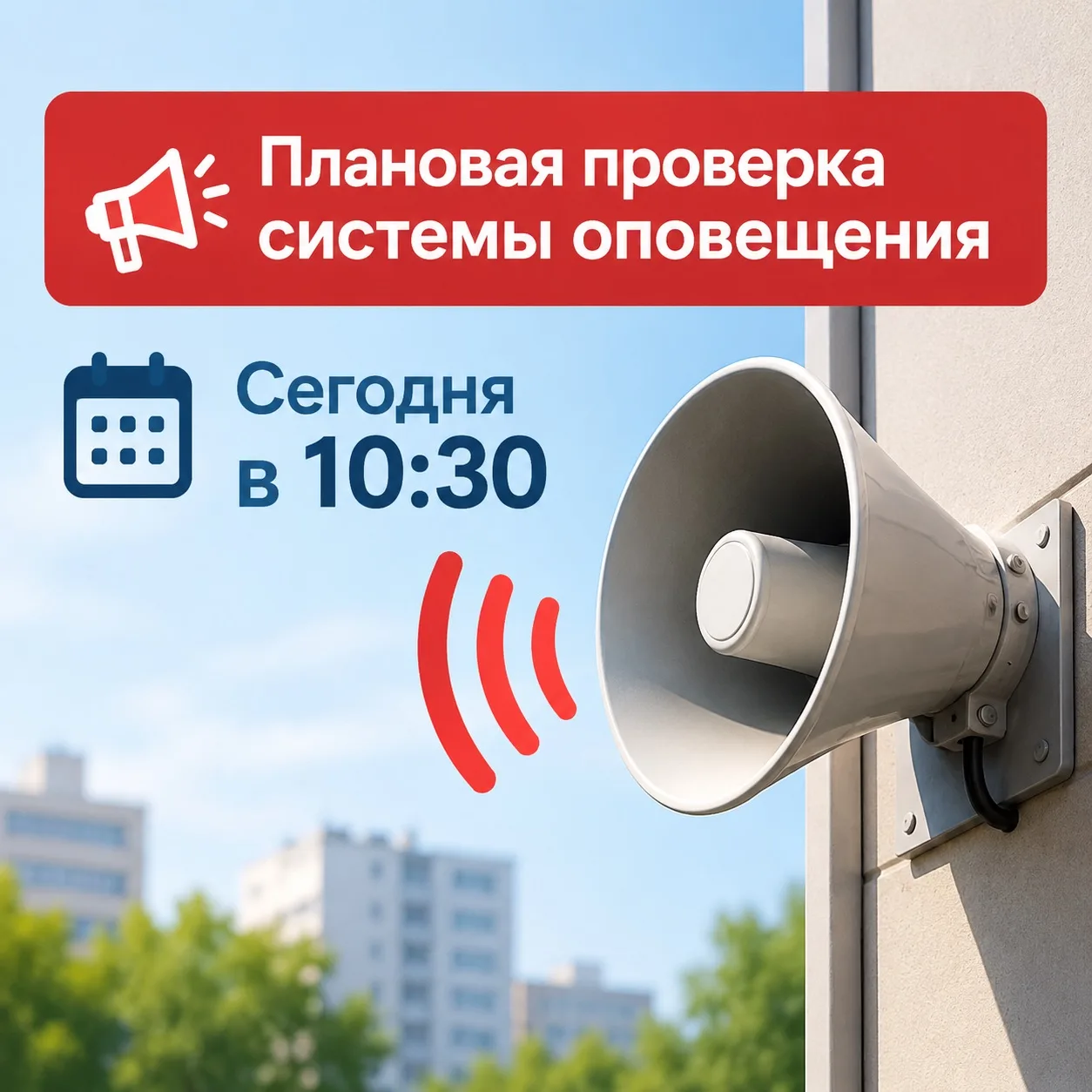 Сегодня в 10:30 начнется плановая проверка системы оповещения