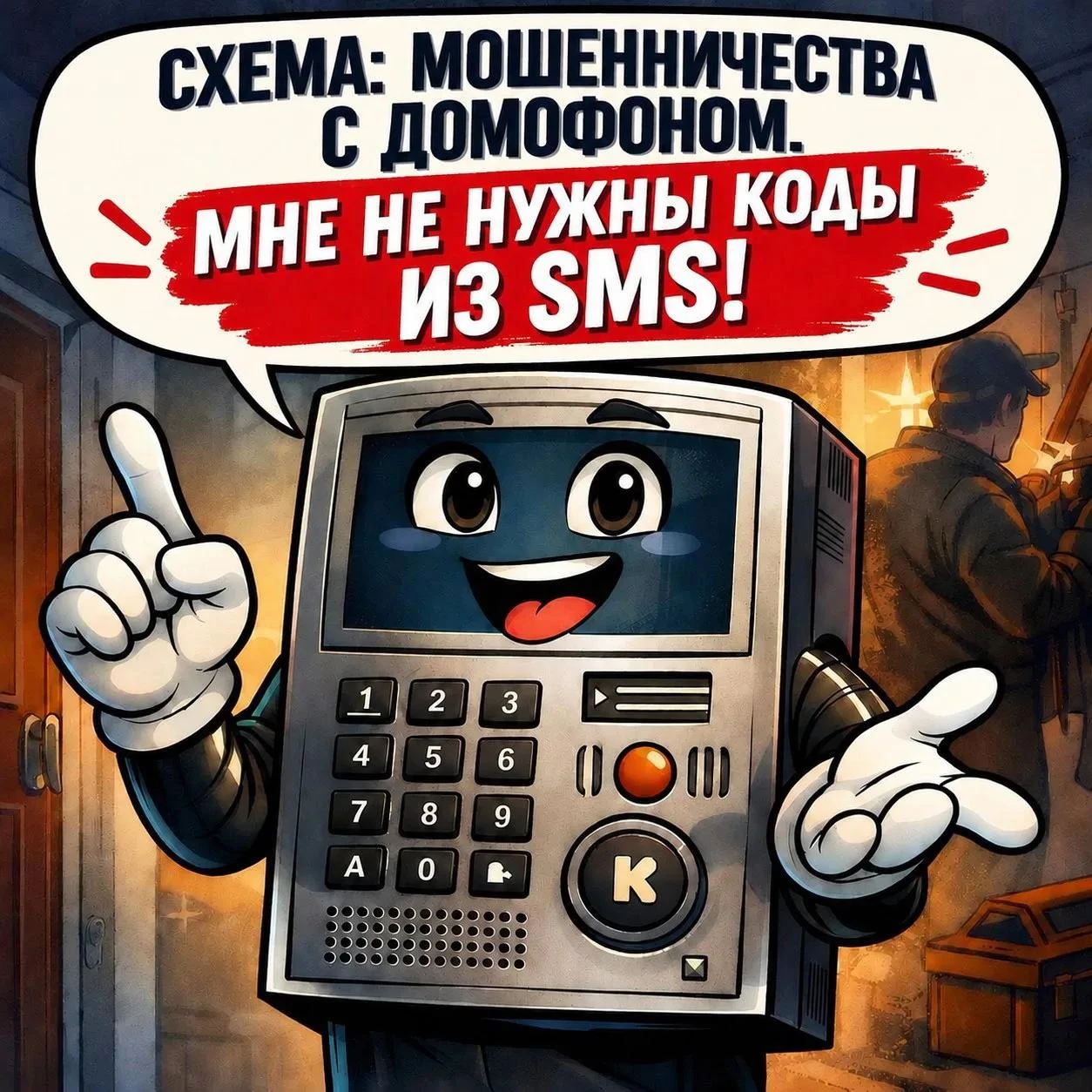 🚨 Осторожно: схема мошенничества с домофоном!