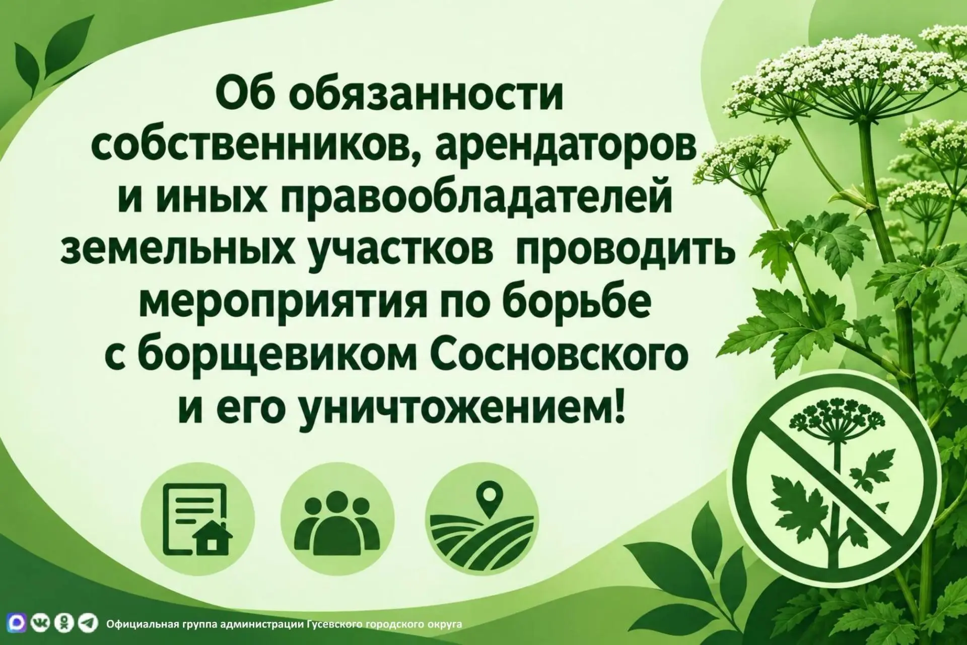 Информация для собственников, арендаторов и иных правообладателей земельных участков о ...