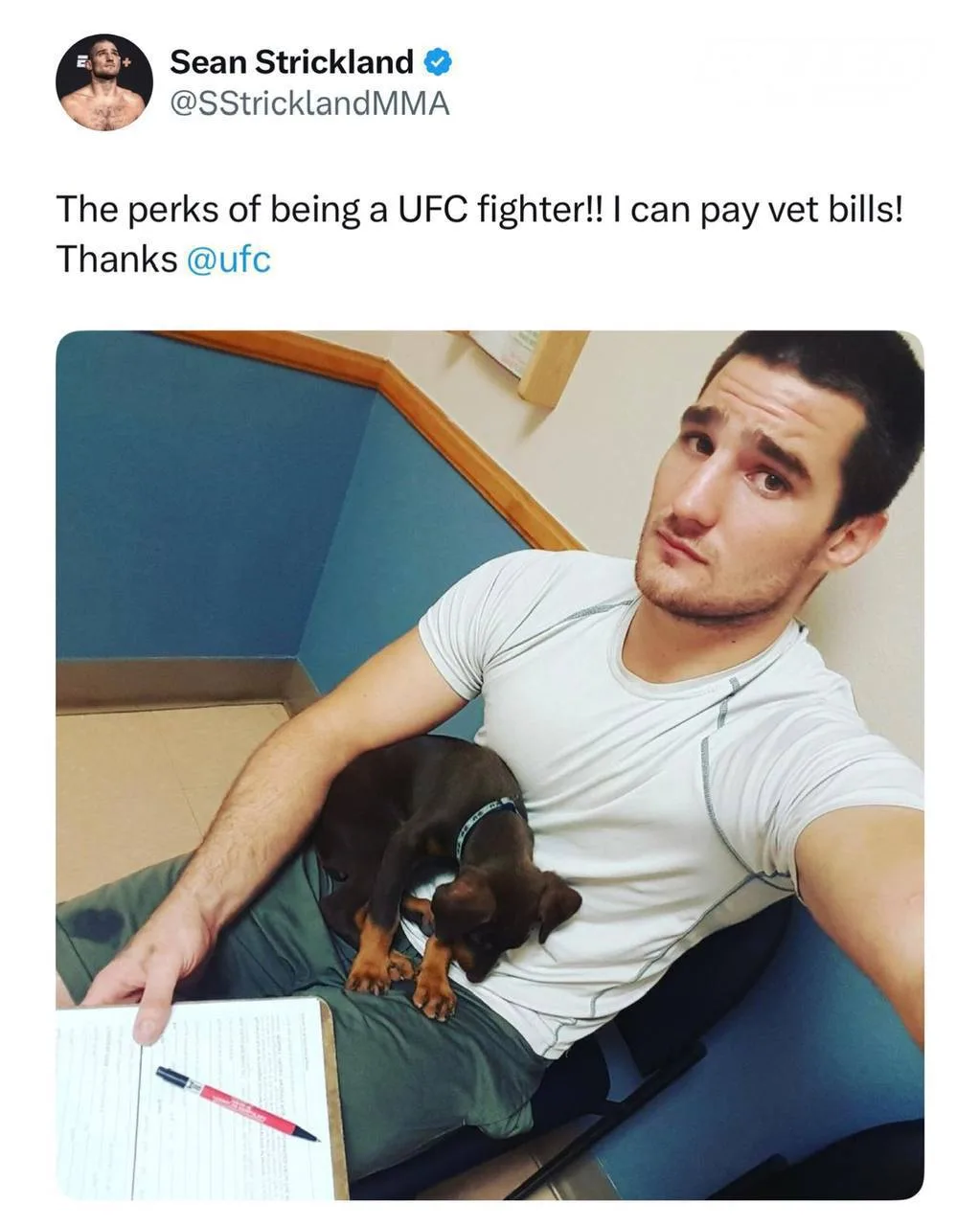 🙂Шон Стрикленд когда только подписался в UFC