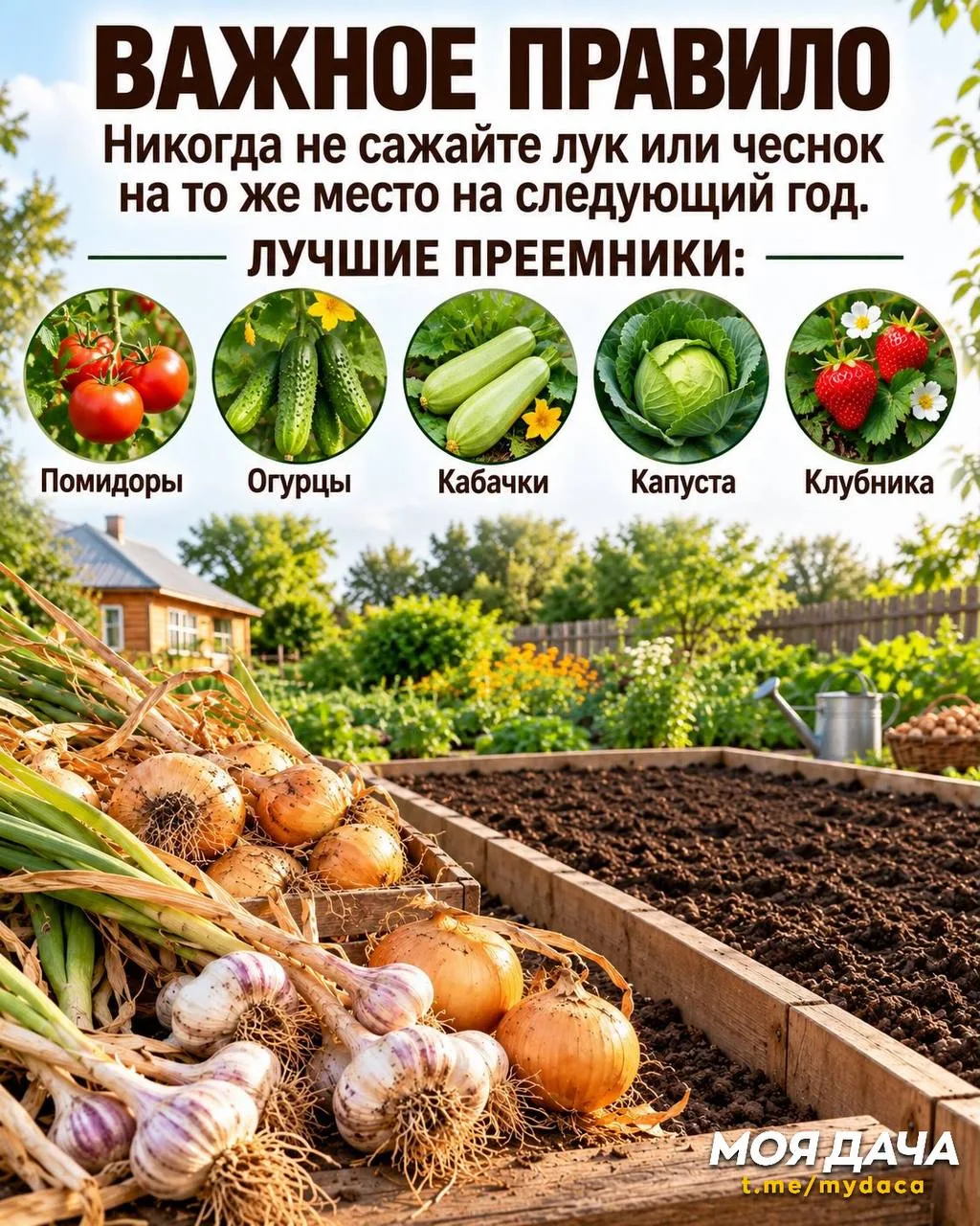 После лука и чеснока грядку лучше не оставлять пустой 🧄