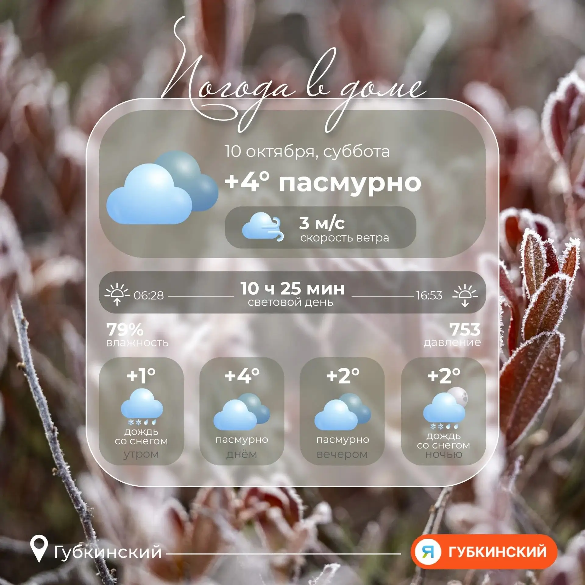 🌧️ Доброе утро, Губкинский!