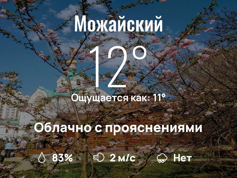 Что с погодой в Можайском?