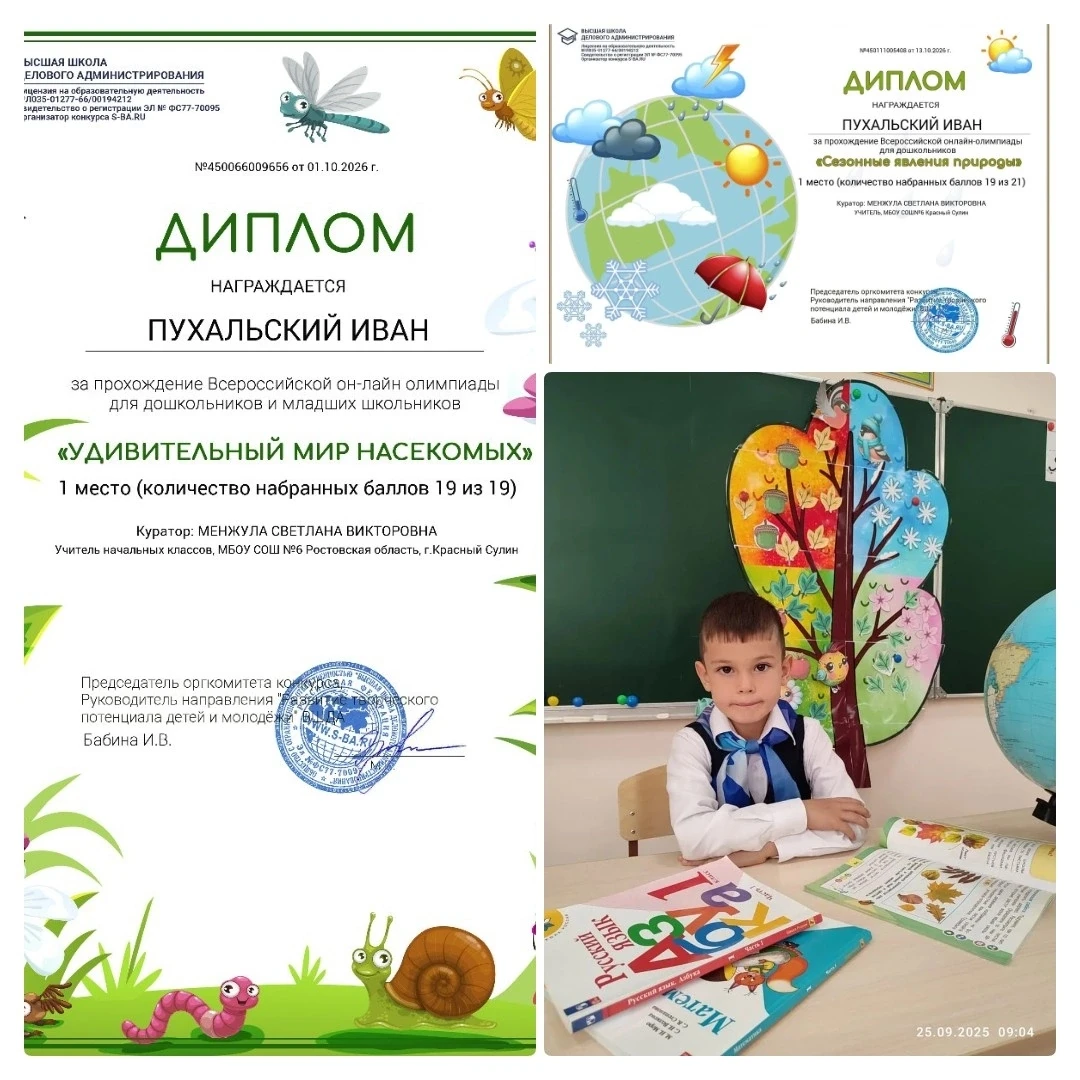 ‼Пухальский Иван, учащийся 2 "А" класса МБОУ СОШ № 6 (директор Л.Н.Летова, кл.руководит...