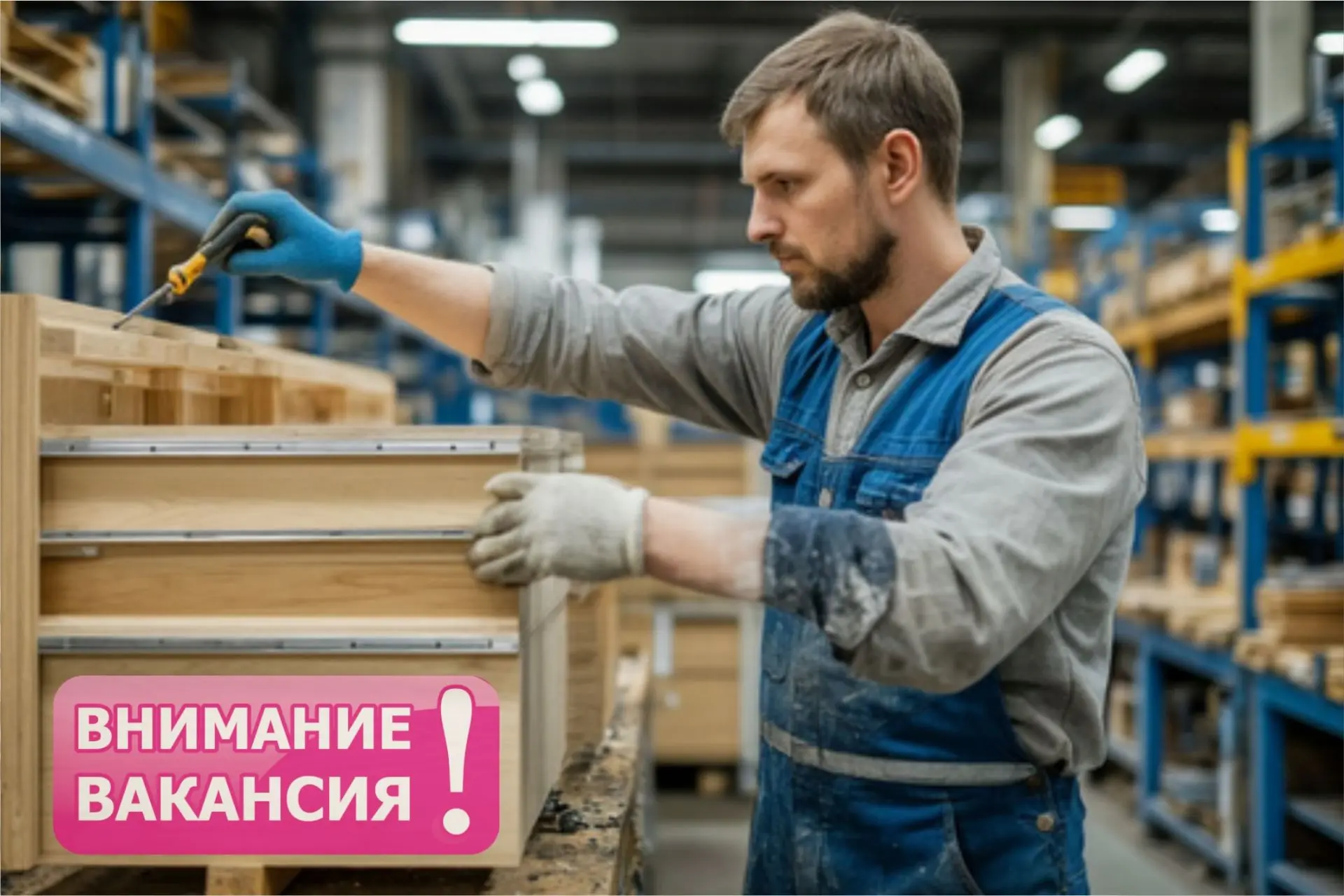 На мебельное производство требуется: