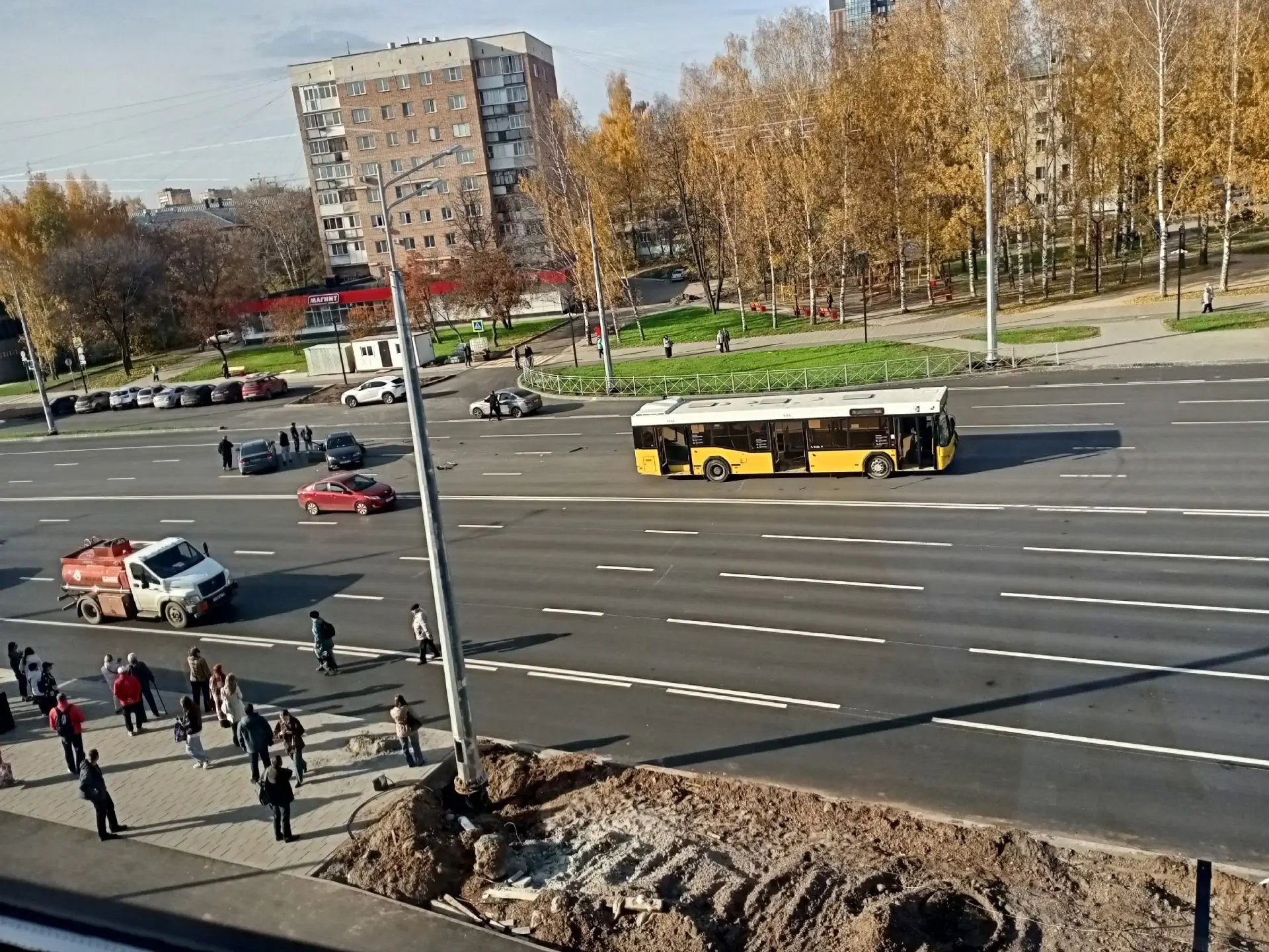 💥В г. Ижевске при столкновении с автобусом пострадал водитель легкового автомобиля
