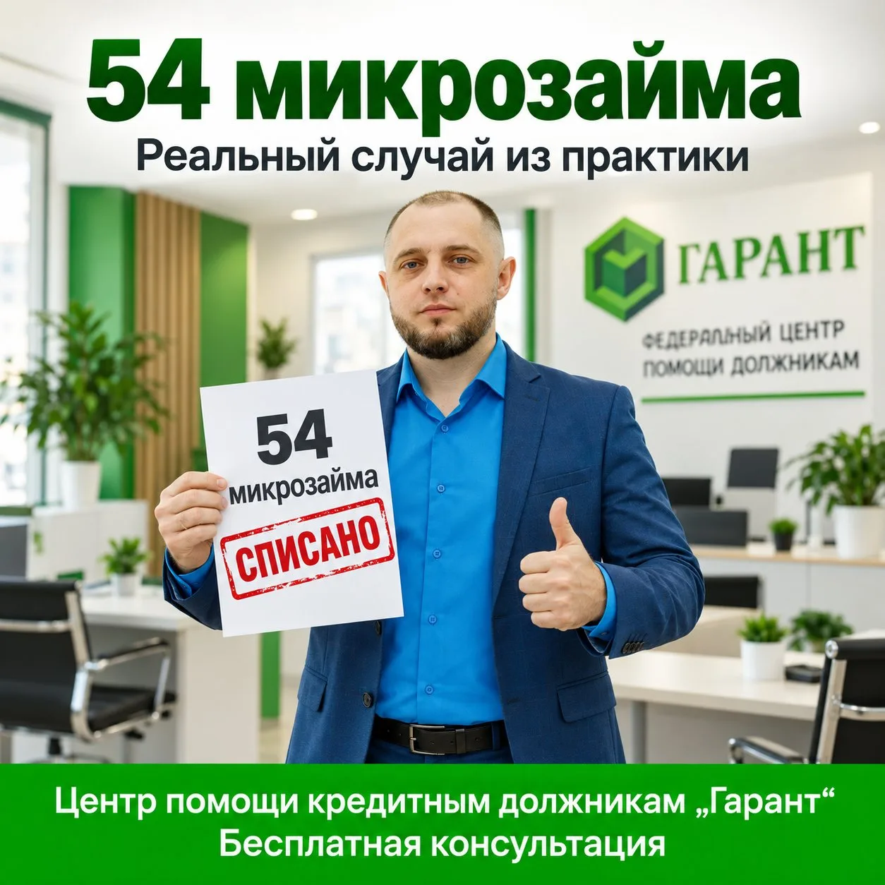 У нашего клиента было 54 микрозайма. Один займ, второй, третий. Потом новый займ, чтобы...