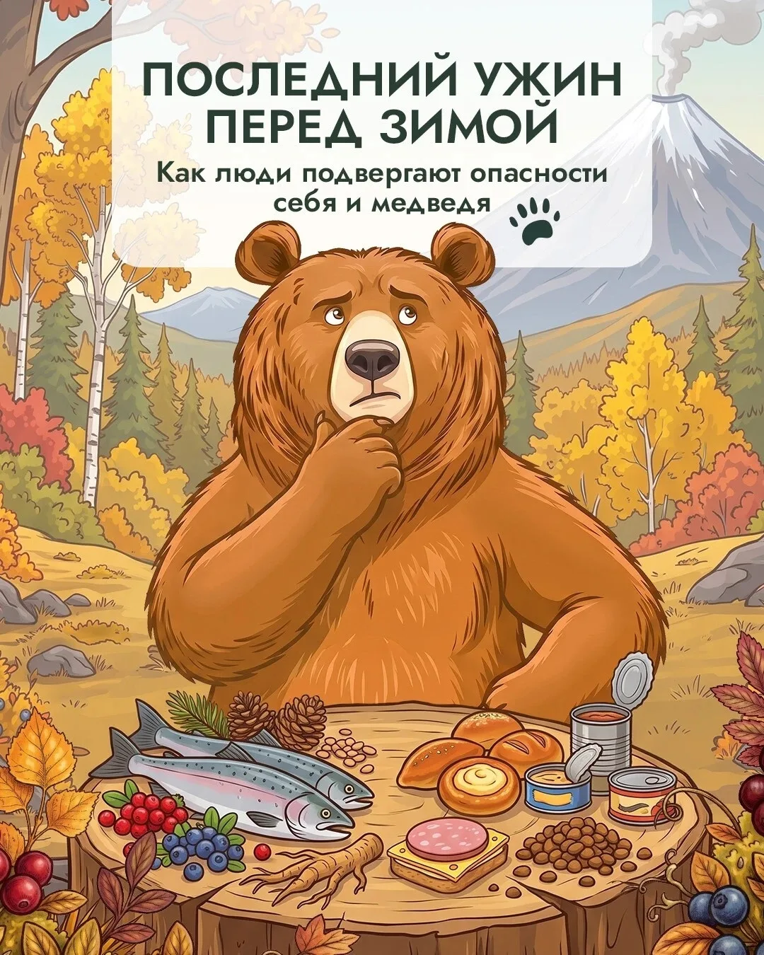 🐻  Почему осенью медведи оказываются рядом с людьми чаще?