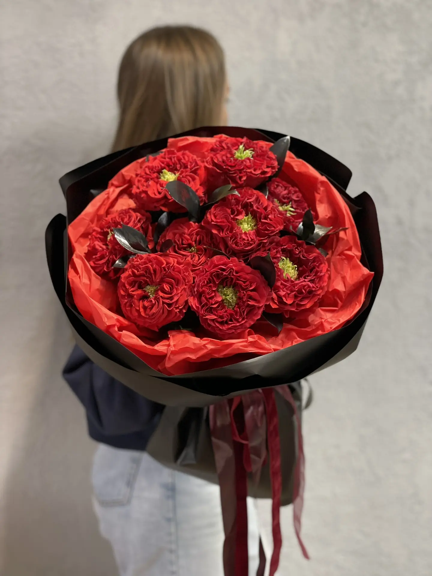 Букет из розы сорта «Ред ай» ❤️‍🔥
