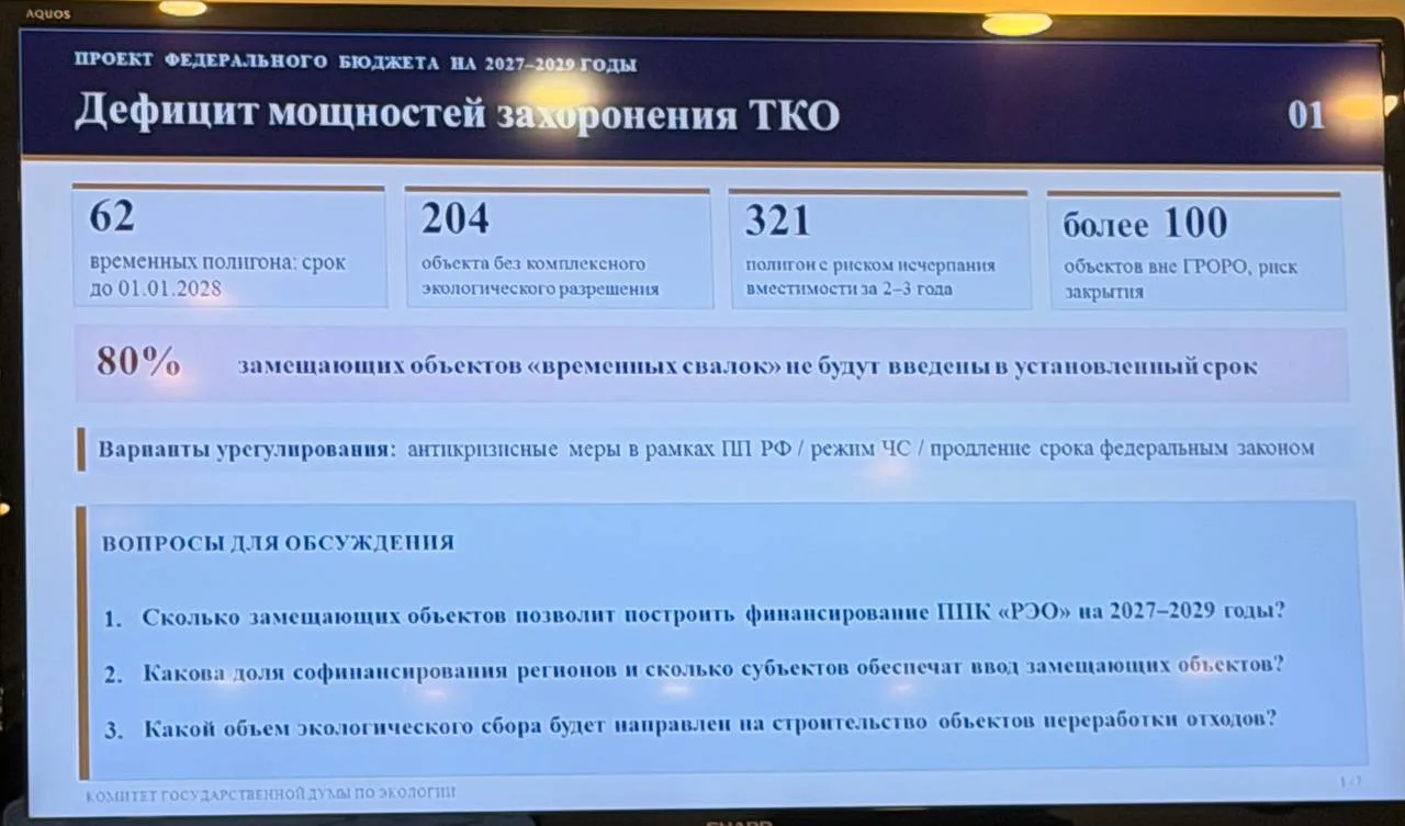 Презентационные материалы депутата ГосДумы ФС РФ, члена Комитета по экологии, природным...