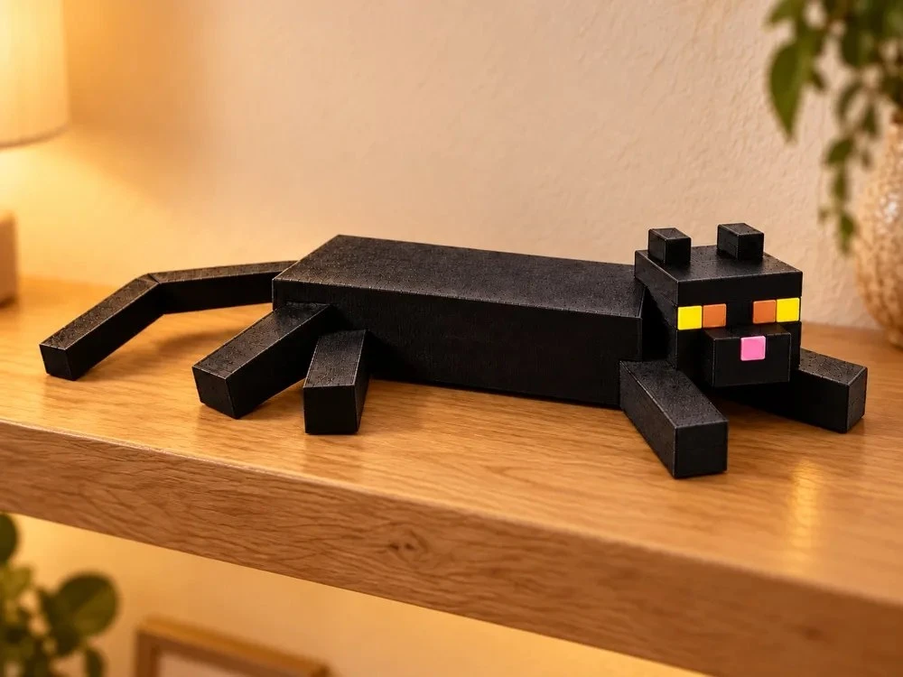 Чёрная кошка из Minecraft — игрушка 🐈‍⬛
