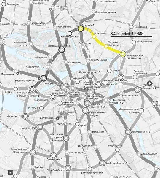 В Петербурге начинается обсуждение участков Кольцевой линии метрополитена