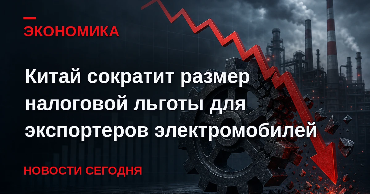 Китай с 1 апреля 2027 года снизит до 9% с 13% ставку возврата налога на добавленную сто...