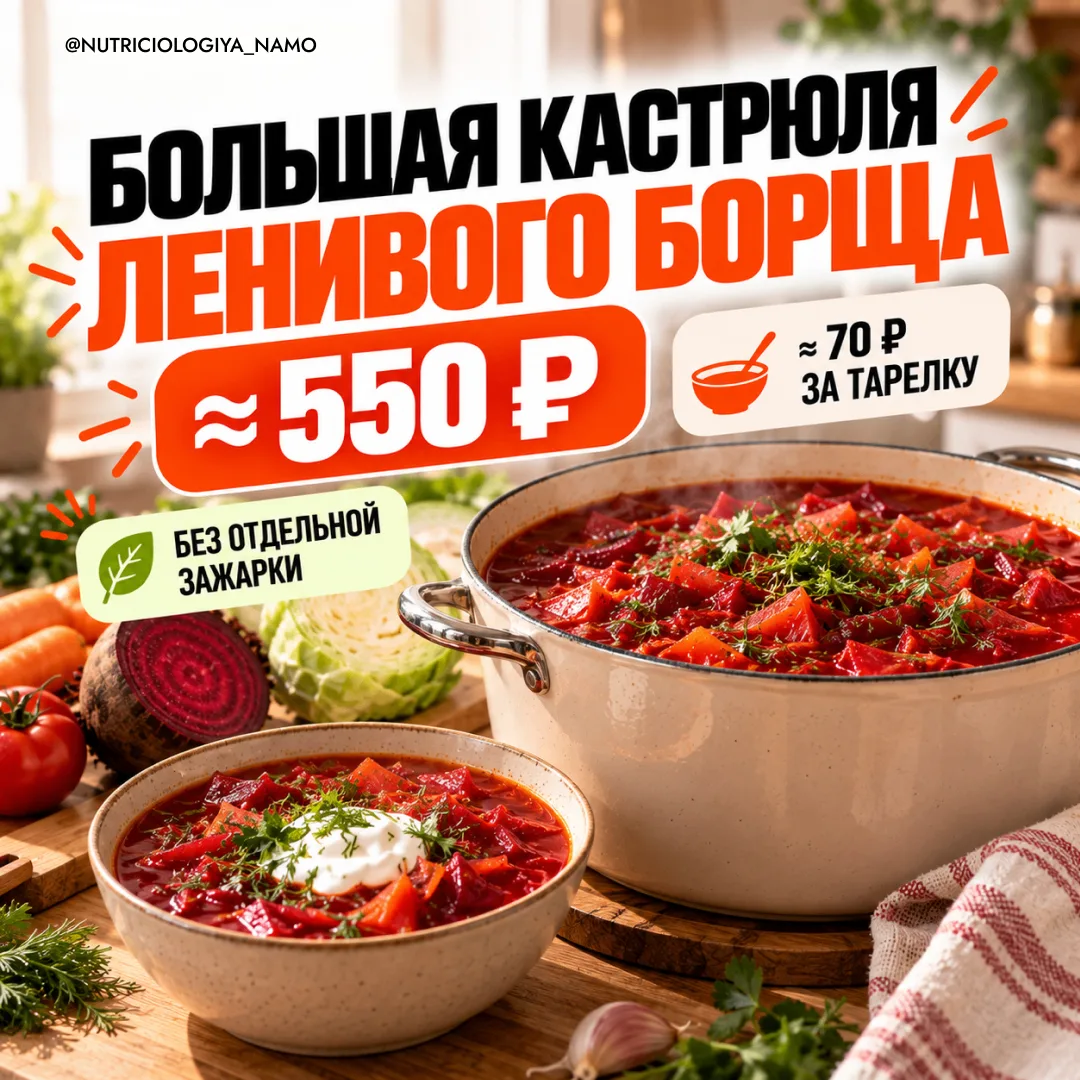 БОРЩ НА 2–3 ДНЯ, КОТОРЫЙ НЕ ТРЕБУЕТ ПОЛДНЯ У ПЛИТЫ 🥣