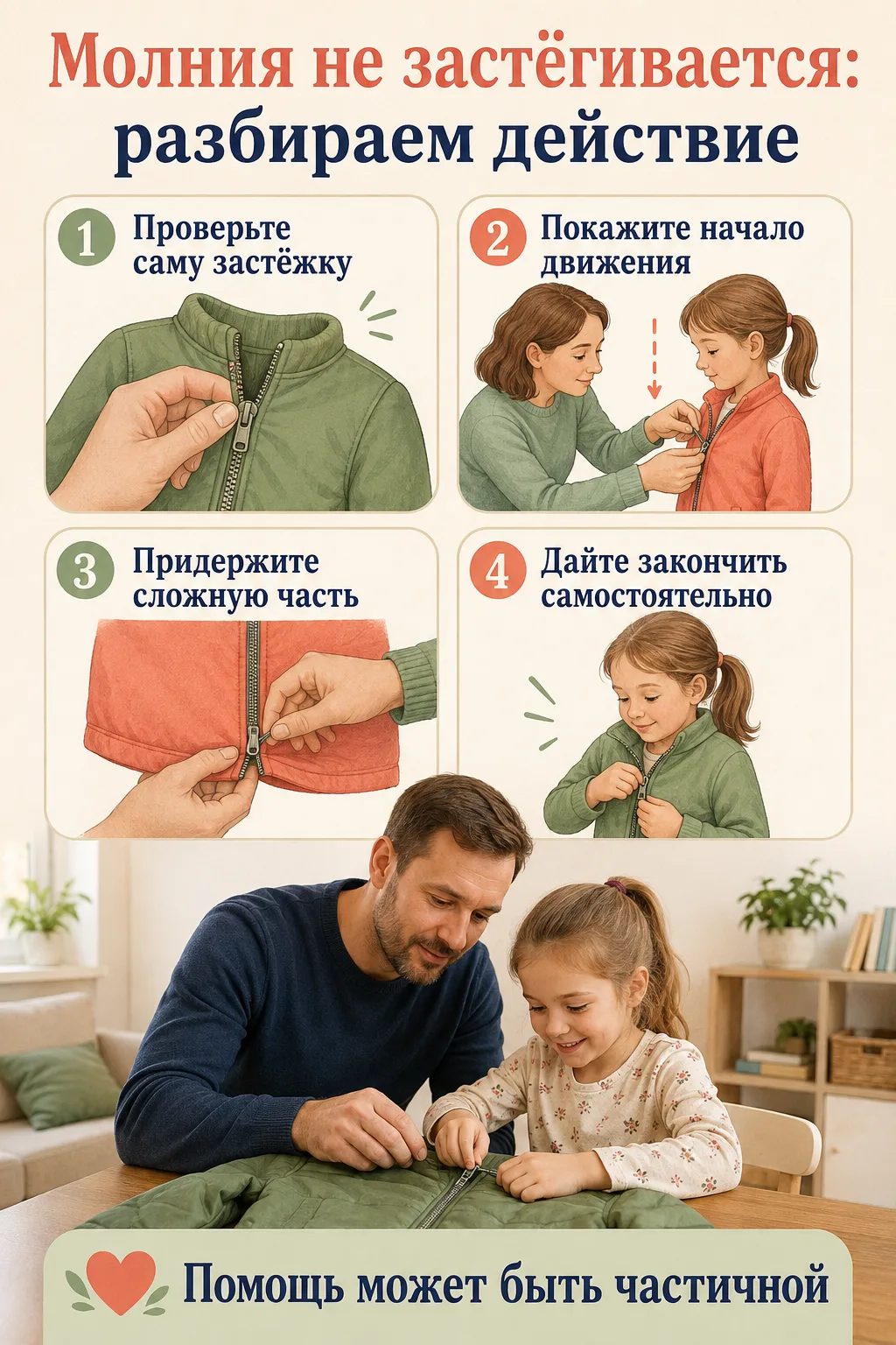🧥 Молния не застёгивается: разбираем действие