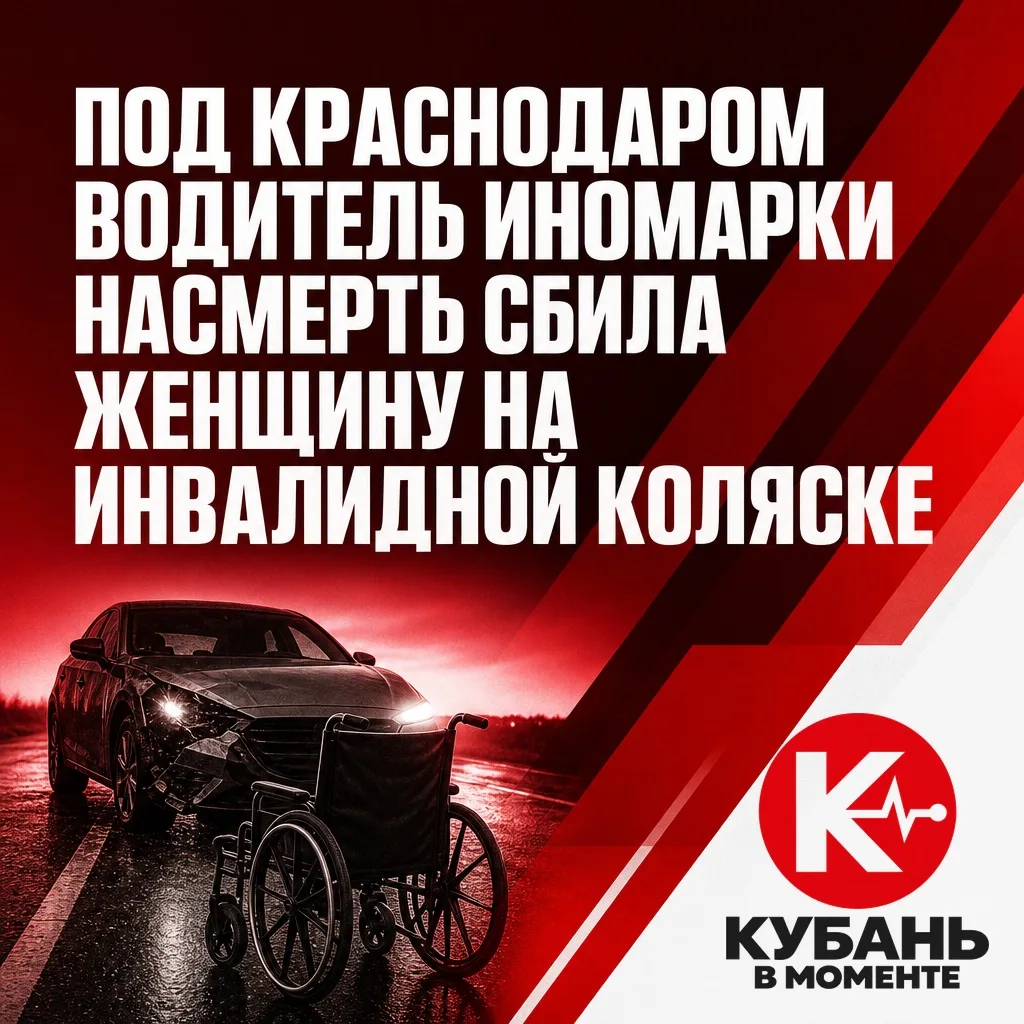 Под Краснодаром водитель иномарки насмерть сбила женщину на инвалидной коляске