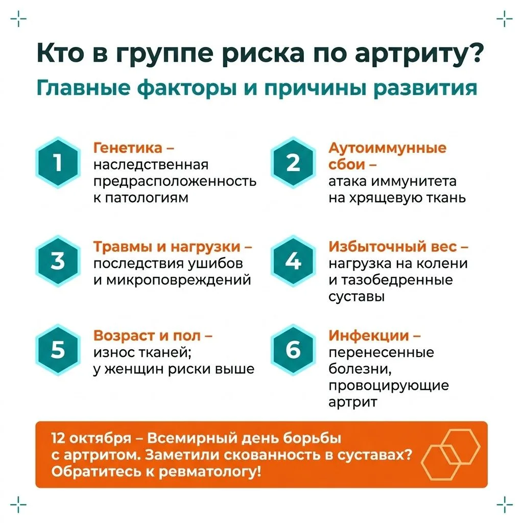 🦴 12 октября — Всемирный день борьбы с артритом